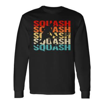 Squash Player For Retro Squash Vintage For Men Long Sleeve T-Shirt - Monsterry CA