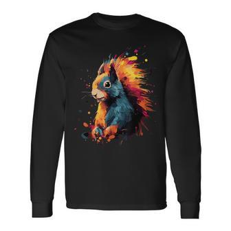 Squirrel Colourful Langarmshirts - Seseable