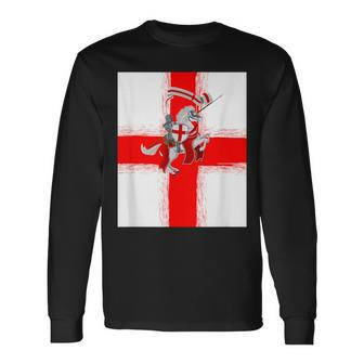 St George's Cross St Georges Day St George's Flag Templar Long Sleeve T-Shirt - Thegiftio UK