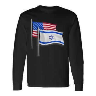 I Stand With Israel Israeli Palestinian Conflict Pro Israel Long Sleeve T-Shirt - Seseable