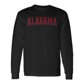 State Of Alabama Bama Pride Varsity Style Long Sleeve T-Shirt - Monsterry