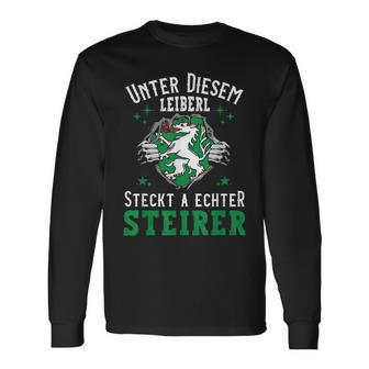 Steiermark Steirisch Crest Leiberl For Real Steirer Langarmshirts - Seseable