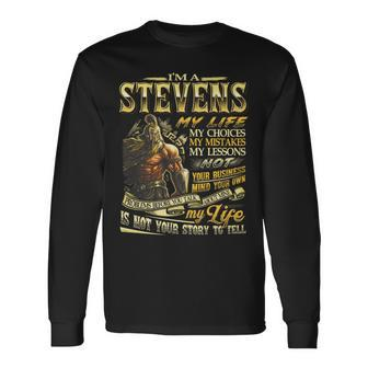 Stevens Family Name Stevens Last Name Team Long Sleeve T-Shirt - Seseable