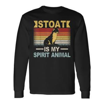 Stoat Is My Spirit Animal Quote For A Stoat Expert Long Sleeve T-Shirt - Seseable