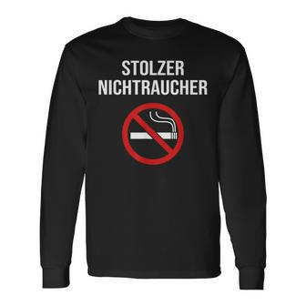 Stolzer Nichtraucher Smoking Aufhörhör Stolzer Langarmshirts - Seseable