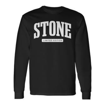 Stone Limited Edition Personalized Family Name Surname Long Sleeve T-Shirt - Seseable