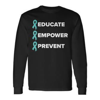 Stop The Violence Sexual Assault Awareness Month Long Sleeve T-Shirt - Seseable