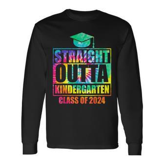 Straight Outta Kindergarten School Graduation Class Of 2024 Long Sleeve T-Shirt - Seseable