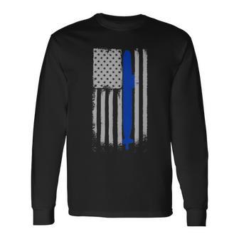 Submarine Usa Flag For Submariner Long Sleeve T-Shirt - Monsterry