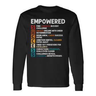 Success Definition Motivational Quote Affirmations Long Sleeve T-Shirt | Mazezy