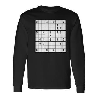 Sudoku Puzzle Game Trivia Challenge Sudoku Solver Long Sleeve T-Shirt - Monsterry