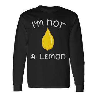 Sukkot Etrog I'm Not A Lemon Four Species Lulav Sukkah Long Sleeve T-Shirt - Monsterry UK