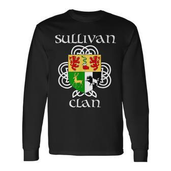 Sullivan Family Crest Coat Of Arms T Long Sleeve T-Shirt - Monsterry UK