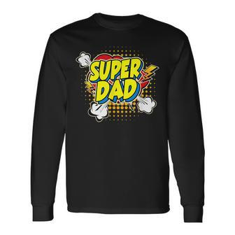 Super Awesome Matching Superhero Dad Long Sleeve T-Shirt - Seseable