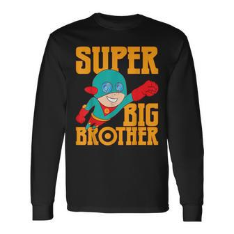 Super Awesome Superhero Best Big Brother Long Sleeve T-Shirt - Thegiftio UK