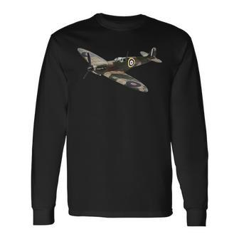 Supermarine Spitfire Ww2 Fighter Plane Long Sleeve T-Shirt - Thegiftio UK