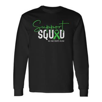 Support Squad Mental Health Awareness Matters Green Ribbon Long Sleeve T-Shirt - Monsterry AU