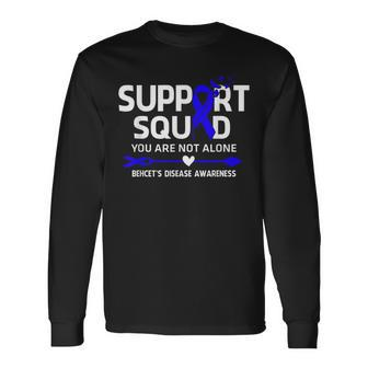 Support Squad You Are Not Alone Behcet's Disease Awareness Long Sleeve T-Shirt - Seseable