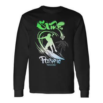 Surf Club West Waves Riders And Ocean Surfers Beach Long Sleeve T-Shirt - Monsterry UK