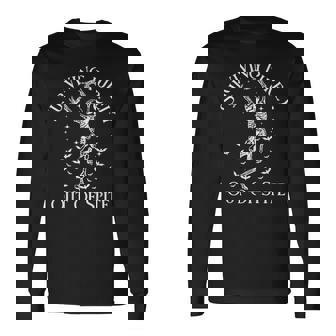 Surviving Purely Out Of Spite Humorous Joke Skeleton Long Sleeve T-Shirt | Mazezy