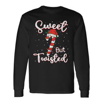 Sweet But Twisted Christmas Candy Cane Xmas Holiday Long Sleeve T-Shirt | Mazezy