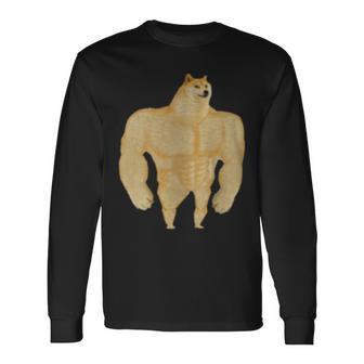 Swole Doge Meme Long Sleeve T-Shirt - Monsterry DE