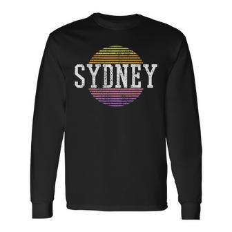 Sydney Australia Retro Vintage Souvenir Aussie Long Sleeve T-Shirt - Monsterry AU