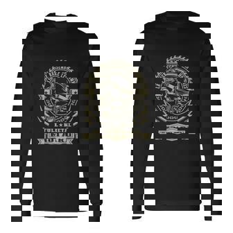 T-shirt à manches longues Motard Full Metal avec Crâne en Casque, Design Noir - Cadeauxyz
