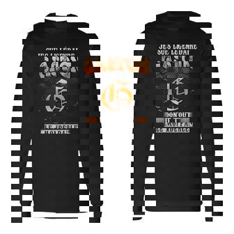 T-shirt à manches longues Noir Je Suis Le Légendaire Gaston, Logo GB Personnalisé - Cadeauxyz