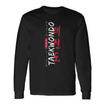 Taekwondo Korean Martial Arts Long Sleeve T-Shirt - Thegiftio UK
