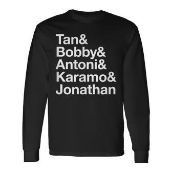 Tan Bobby Antoni Karamo Jonathan Queer English Long Sleeve T-Shirt - Monsterry