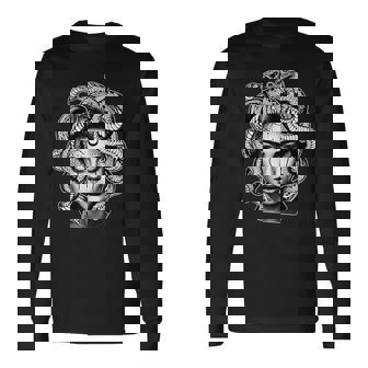 Tatuado Medusa Mitología Griega Work Camiseta de manga larga - Regaloses