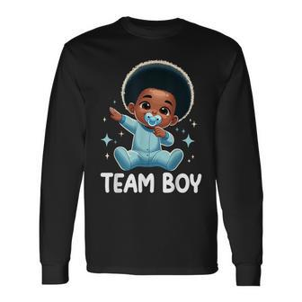 Team Boy Baby Announcement Gender Reveal Party Long Sleeve T-Shirt - Seseable