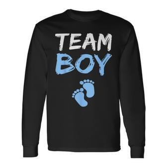Team Boy Gender Reveal Baby Shower Long Sleeve T-Shirt - Monsterry CA