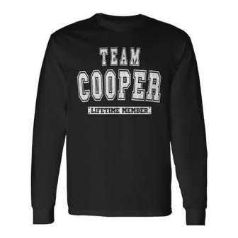 Team Cooper Lifetime Member Family Last Name Long Sleeve T-Shirt - Seseable