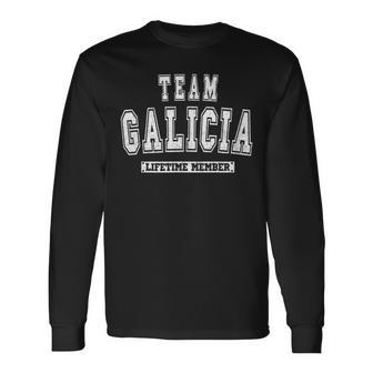 Team Galicia Lifetime Member Family Last Name Long Sleeve T-Shirt - Seseable