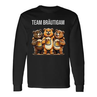 Team Groom Jga Stag Party Bear Jga Langarmshirts - Seseable