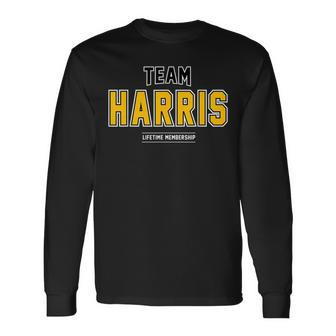 Team Harris Proud Family Last Name Surname Long Sleeve T-Shirt - Seseable