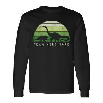 Team Herbivore Dinosaur Vegetarians And Vegan Langarmshirts - Seseable