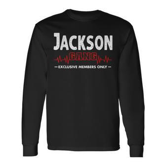 Team Jackson Last Name Lifetime Member Family Pride Surname Long Sleeve T-Shirt - Seseable
