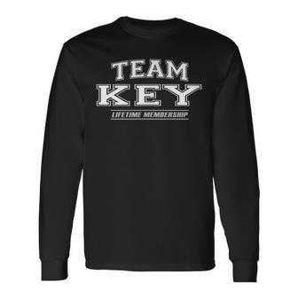 Team Key Proud Family Surname Last Name Long Sleeve T-Shirt - Seseable