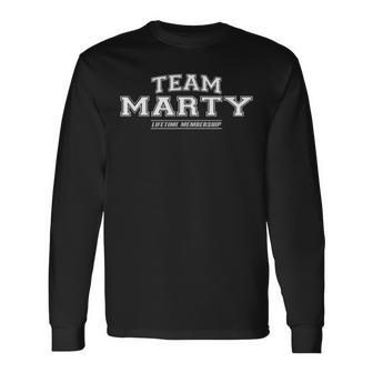 Team Marty Proud Family Surname Last Name Long Sleeve T-Shirt - Seseable