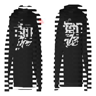 Team Nice Couple Matching Outfit Team Naughty Long Sleeve T-Shirt - Monsterry