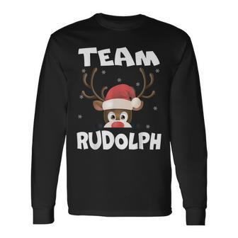 Team Rudolph Xmas Reindeer Deer Lover Langarmshirts - Seseable