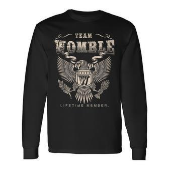 Team Womble Family Name Lifetime Member Long Sleeve T-Shirt - Monsterry