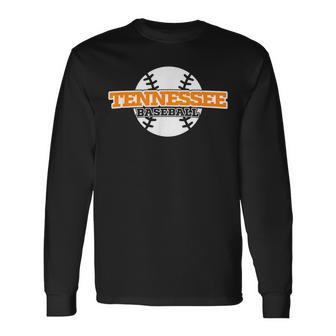 Tennessee Baseball Block Font Long Sleeve T-Shirt - Monsterry UK