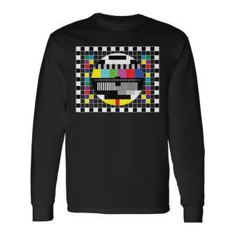 Test Pattern Radio Tv Long Sleeve T-Shirt - Monsterry