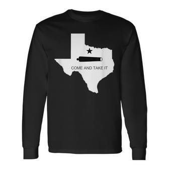 Texas Come And Take It Flag Canon 1836 State Long Sleeve T-Shirt - Monsterry CA