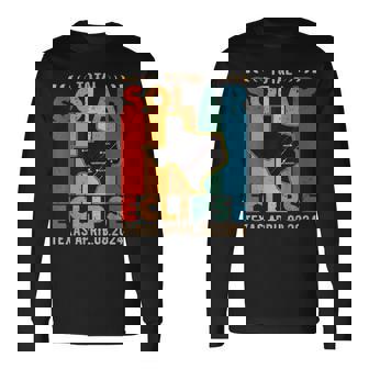 Texas Solar Eclipse Path 2024 Vintage Solar Eclipse In Texas Long Sleeve T-Shirt | Mazezy