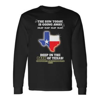 Texas Total Eclipse 2024 Deep In The Dark Of Texas Eclipse Long Sleeve T-Shirt | Mazezy
